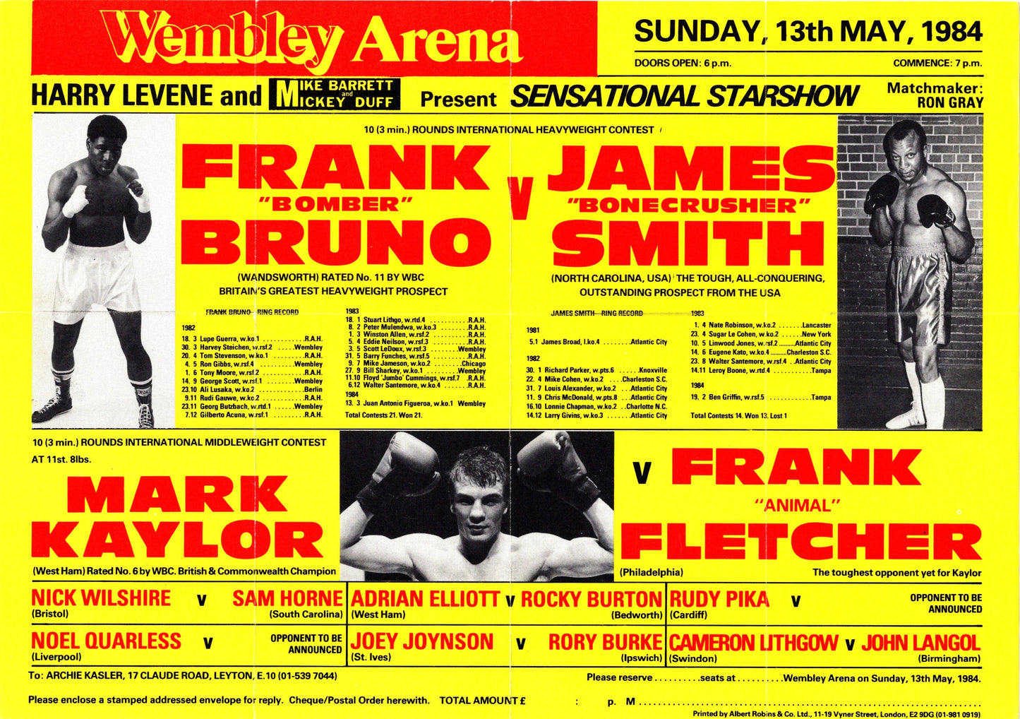 Frank Bruno v James Smith 1984
