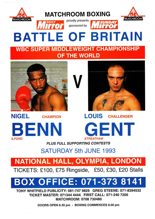 Nigel Benn v Lou Gent 1993