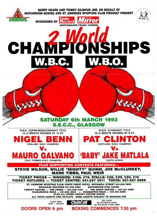 Nigel Benn v Mauro Galvano 1993
