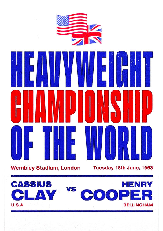 Cassius Clay v Henry Cooper 1963 Poster