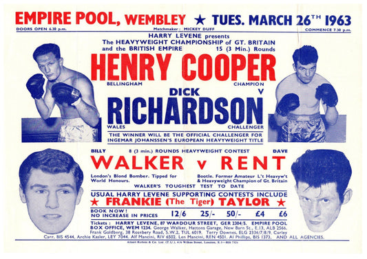 Henry Cooper v Dick Richardson 1963