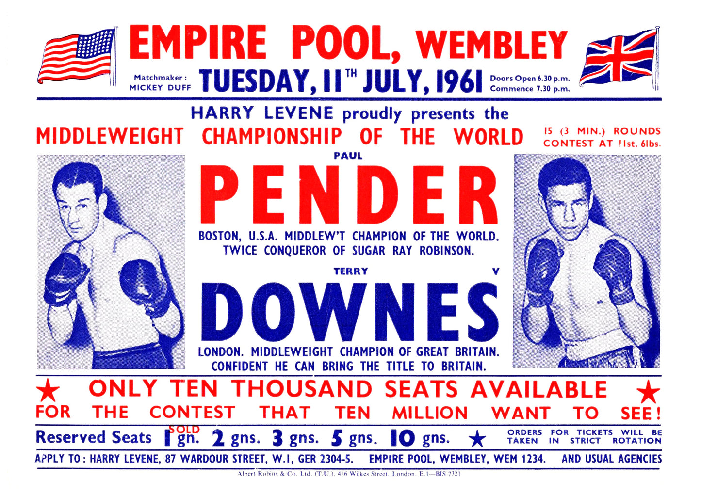 Paul Pender v Terry Downes 1961